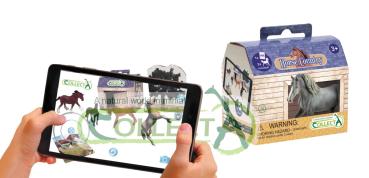 3 ST MINI PFERDE MIT STALL - SET